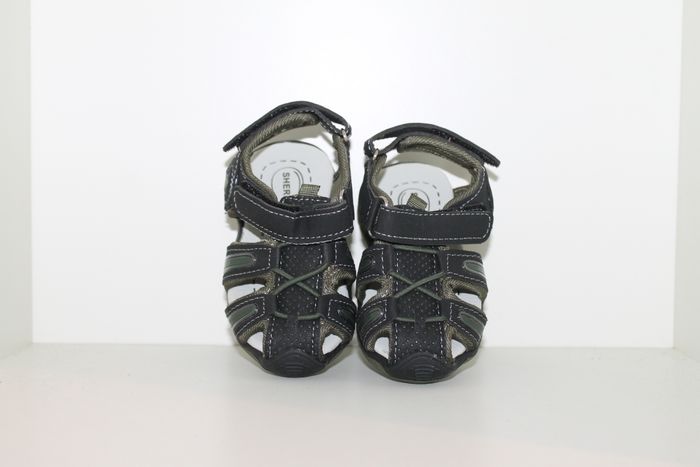 petite sandales nus pieds noire et verte kaki 21 - photo numéro 3