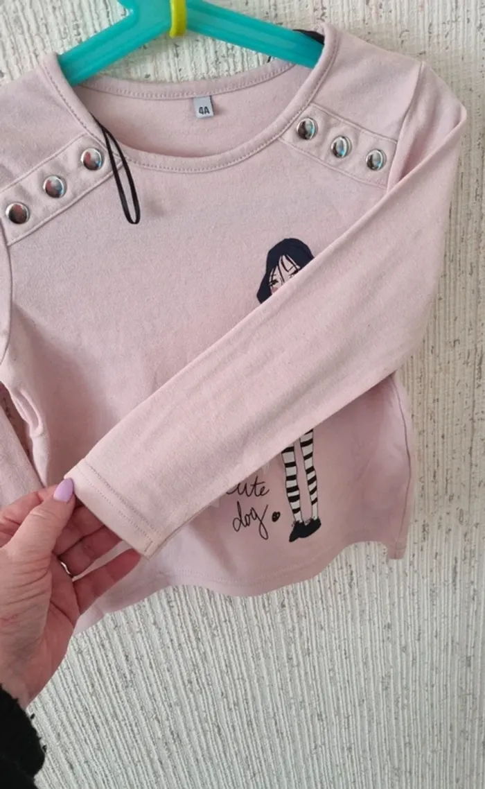 Tee shirt manche longue taille 4 ans - photo numéro 7