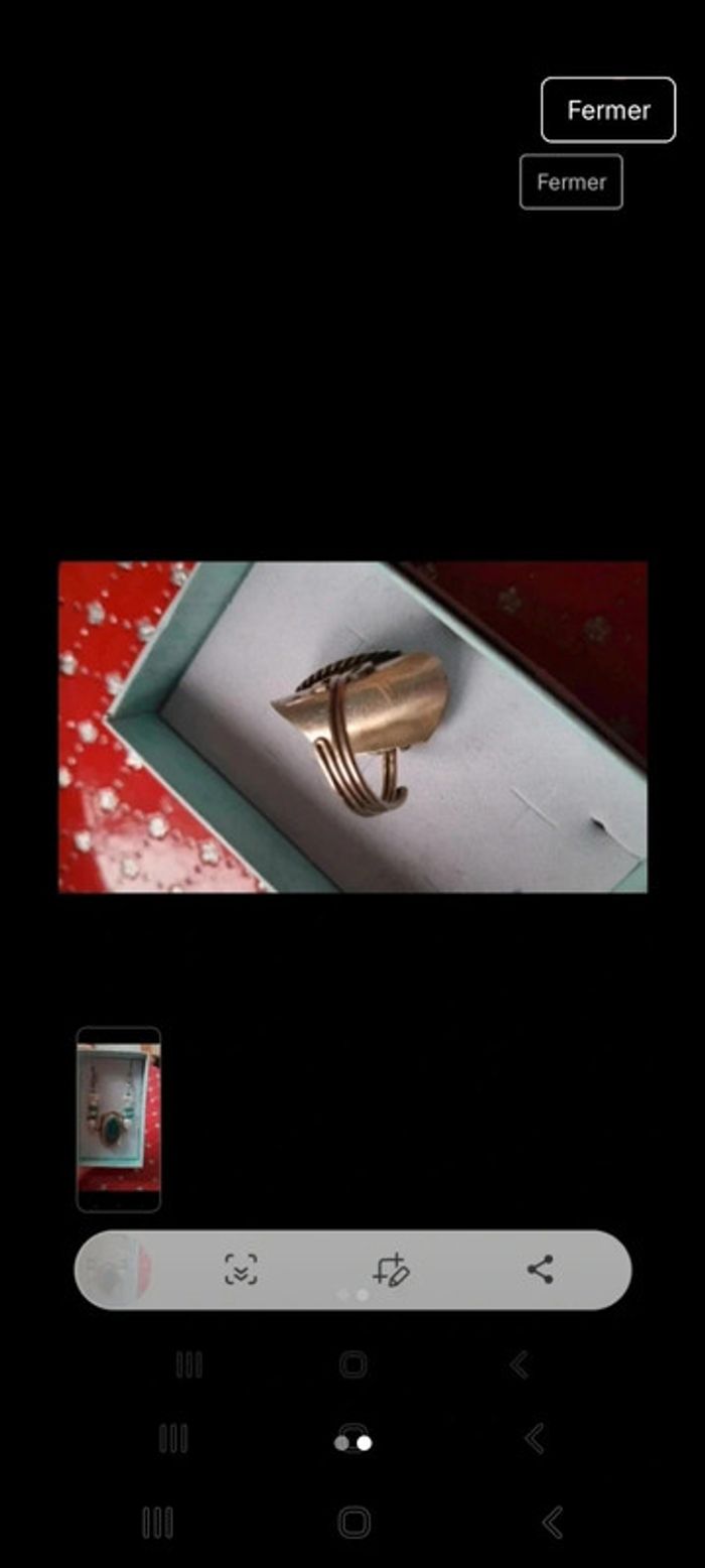 Ensemble de bijoux bague et boucles doreille - photo numéro 2