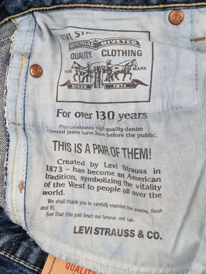 Jean évasé Levi’s Strauss & Co 545 bleu – Taille 38 Femme (mesures en photos) - photo numéro 8