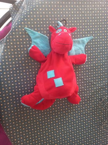 Peluche dragon avec ouverture bouillotte