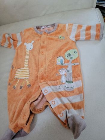 Pyjama velours kitchoun 1 mois