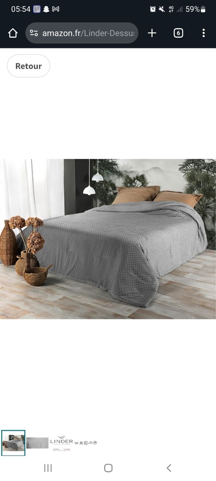 Jeté de lit neuve 250x260 cm marque LINDER - photo numéro 2