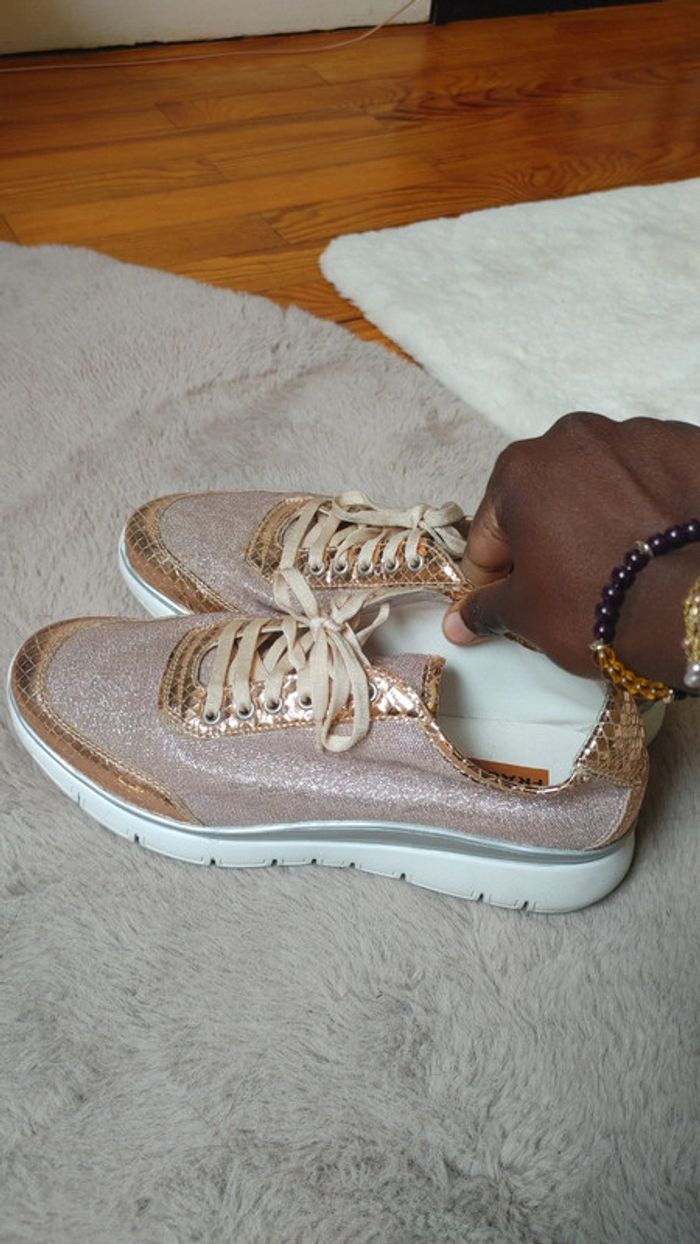 Basket été légère en cuir et mesh - photo numéro 11