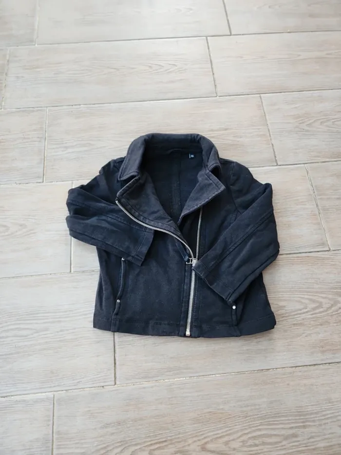 Veste zipée noire 4 ans - photo numéro 2