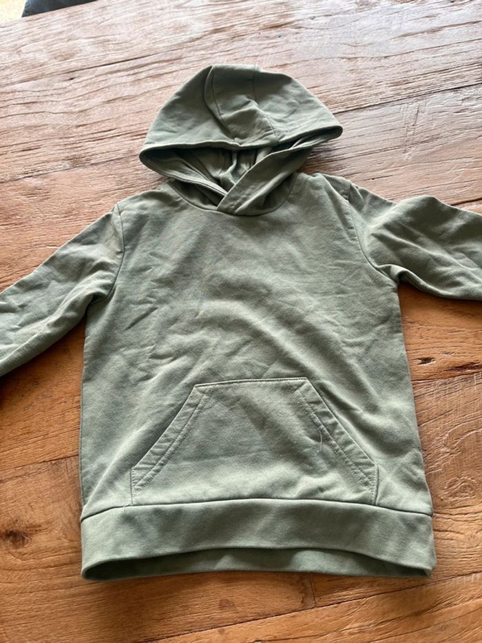 Pull à capuche vert kaki 4 ans - photo numéro 5