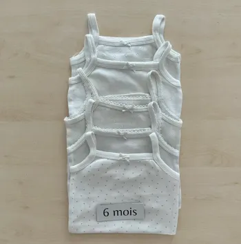 Lot de 5 bodies été fille débardeur 6 mois