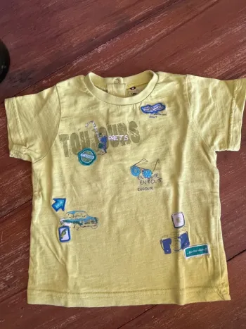 T-shirt manches courtes jaune Z grain de blé 18 mois