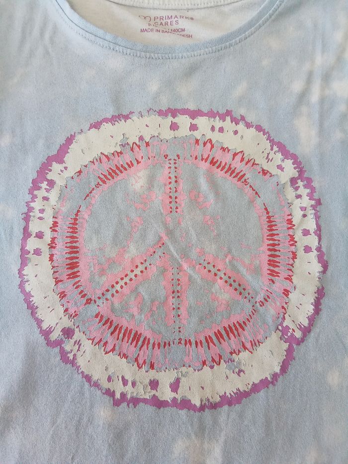 Tee-shirt manches courtes, 10 ans, bleu tie and Dye - photo numéro 2