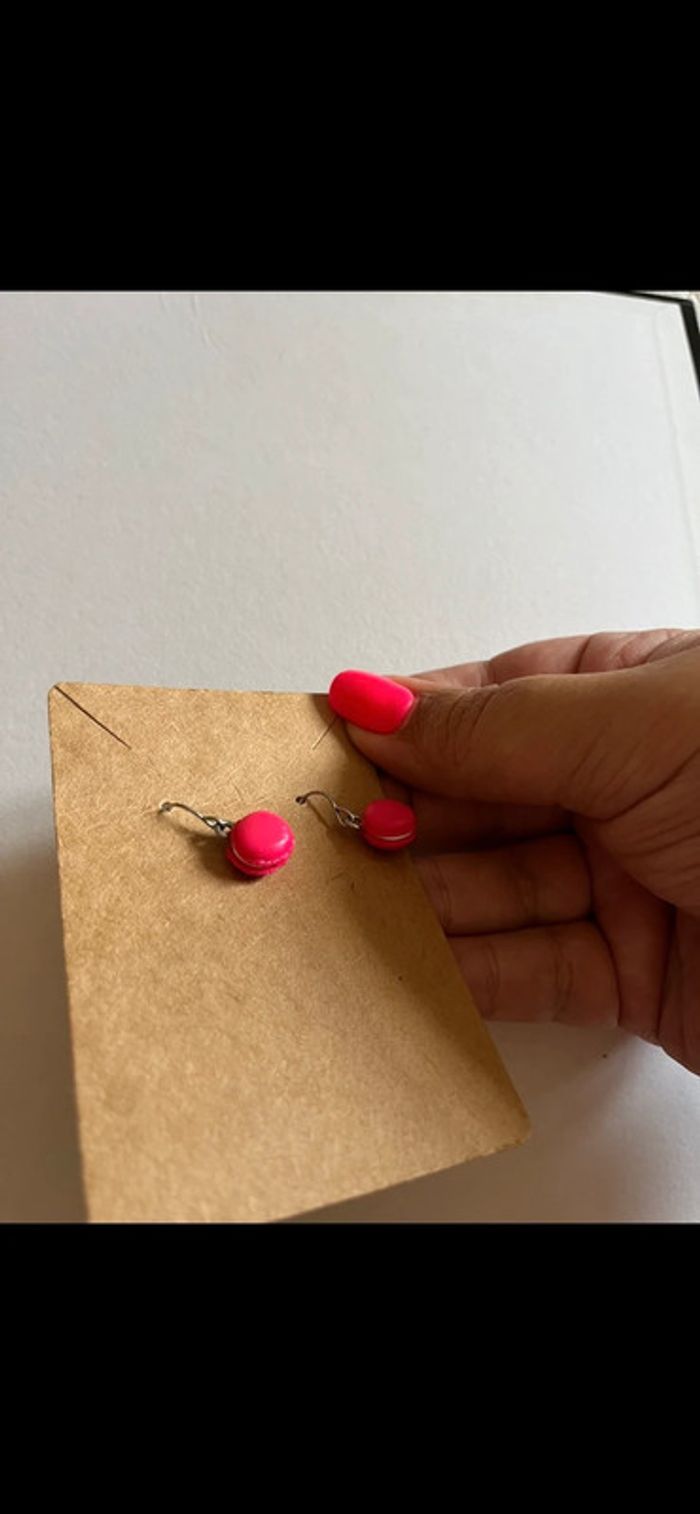 Boucle d’oreille macarons - photo numéro 3