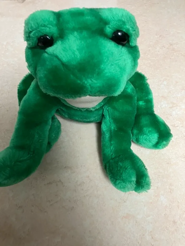 Doudou grenouille vert – bruit réaliste 🐸
