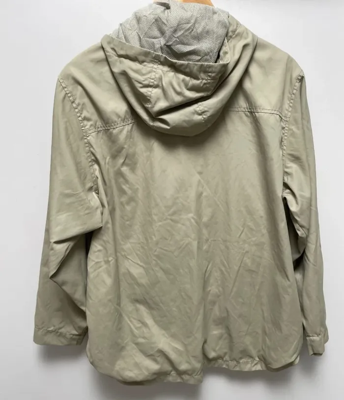 Nylon Hoodie Windbreaker Gap khaki green Womens L - photo numéro 2
