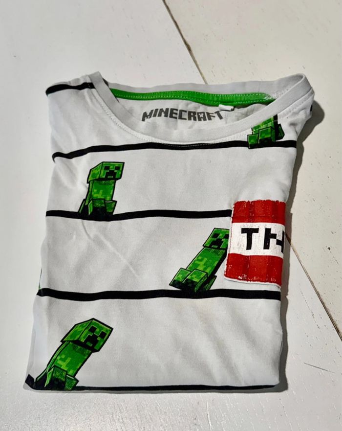 Lot Minecraft garçon – 8/10 ans – 2 t-shirts + 1 veste Creeper - photo numéro 5