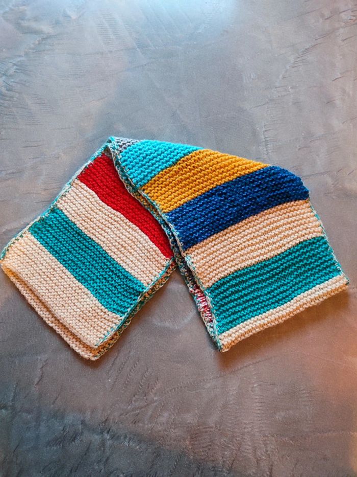 Écharpe en laine multicolore - photo numéro 2