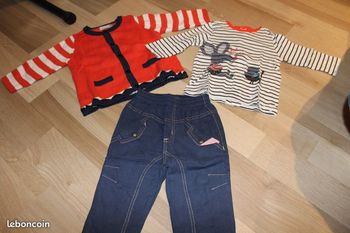 ensemble gilet, tee shirt et pantalon