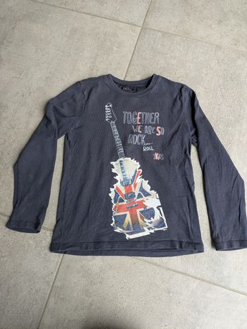 Tee shirt manches longues IKKS guitare rock n roll