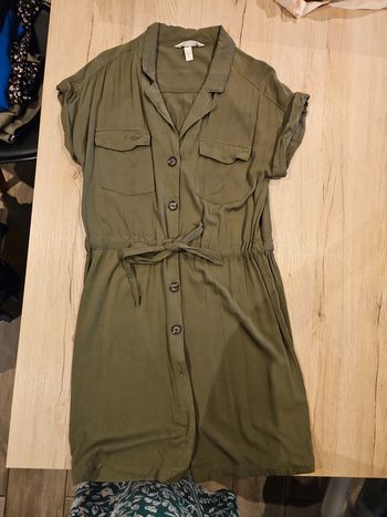 Robe chemise kaki