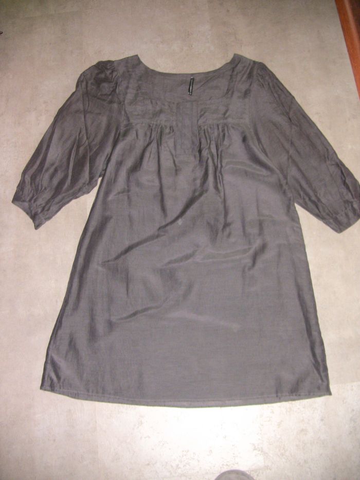 top ou tunique fine marron longueur 80 cm taille 36 Naf naf neuve - photo numéro 2