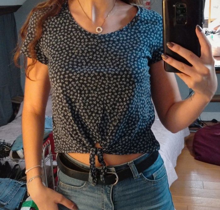 T-shirt crop top à poids
