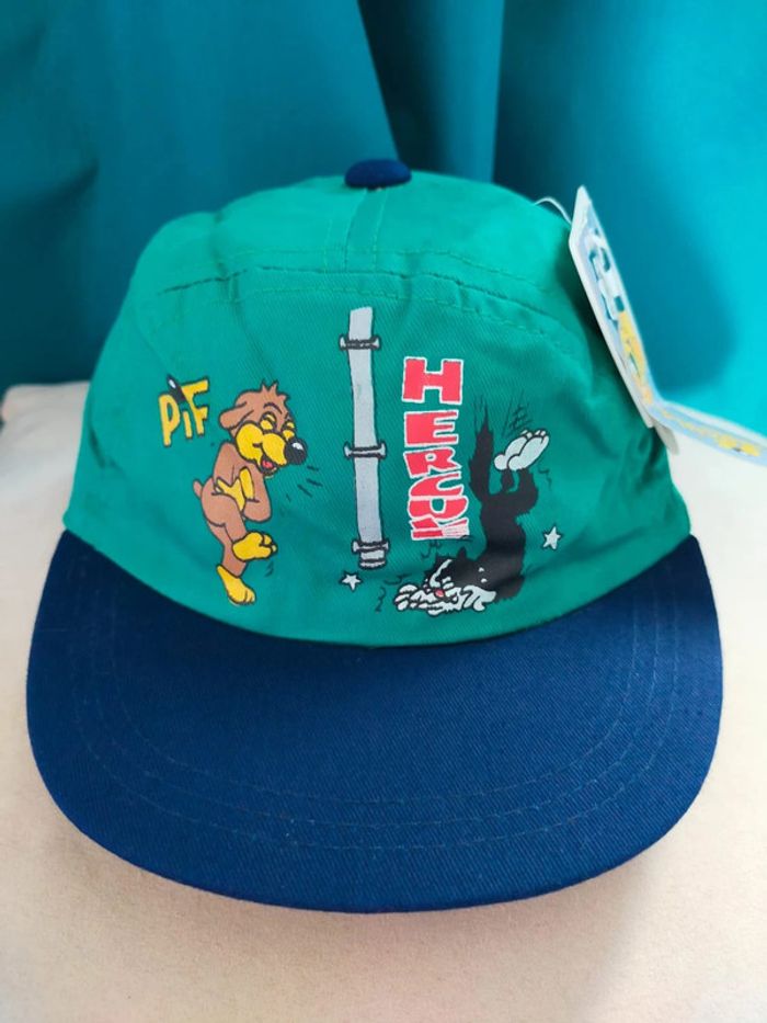 Casquette verte vintage – Pif & Hercule – Taille 49 cm