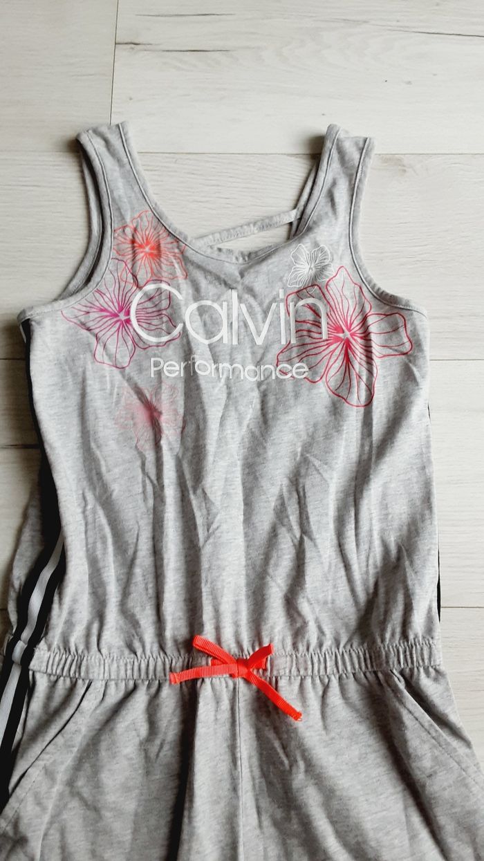 Vêtement fille combishort combinaison grise bretelles 10 ans - photo numéro 2