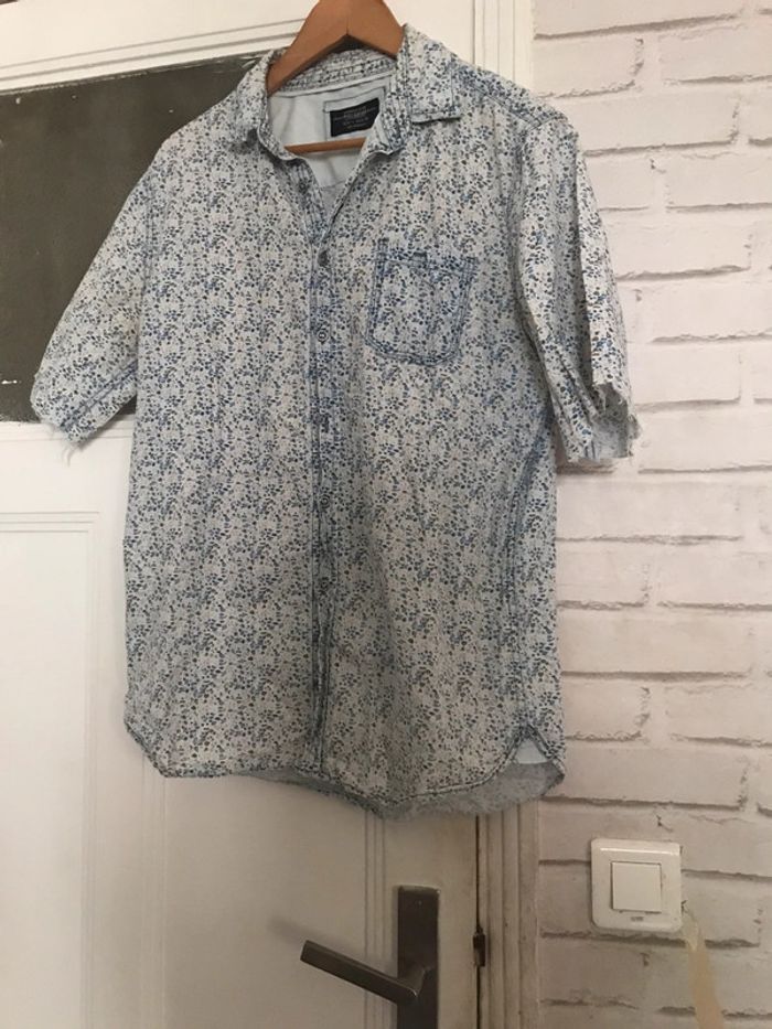 Chemise à fleur Pull&bear taille L (taille 40) - photo numéro 4