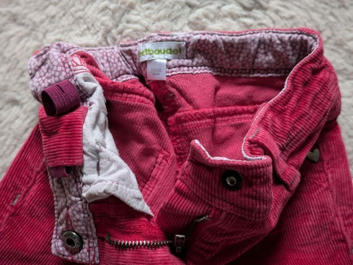 Pantalon hiver réglable velours fille 4 ans - photo numéro 3