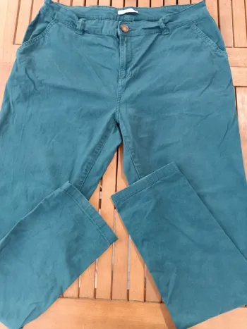 Chino femme bleu canard taille 42
