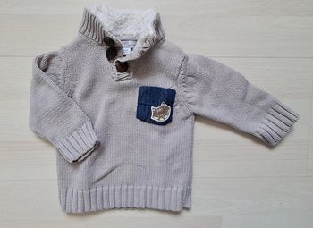 Pull t3mois 62cm garçon col polaire Mes petits cailloux