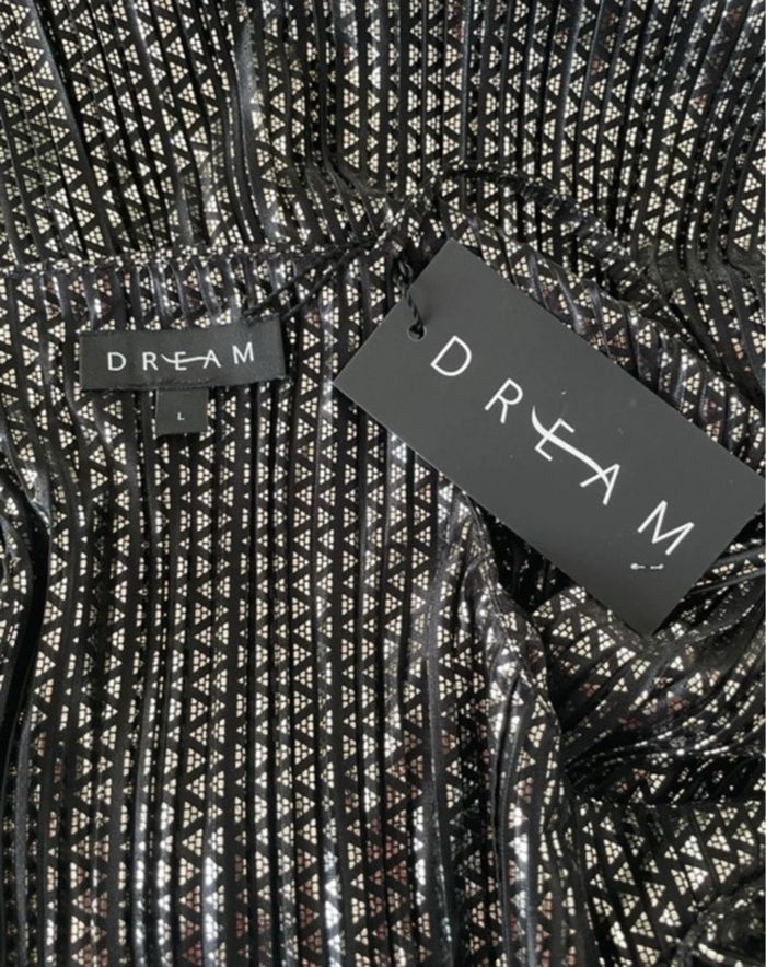 Robe de soirée noire plissée scintillante – Taille L (40/42) - photo numéro 5