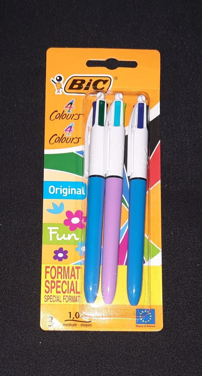 Stylos bic 4 couleurs