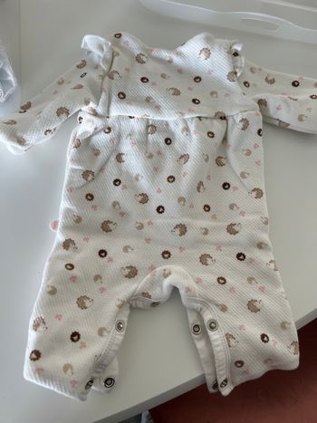 Combinaison 1 mois fille hérisson