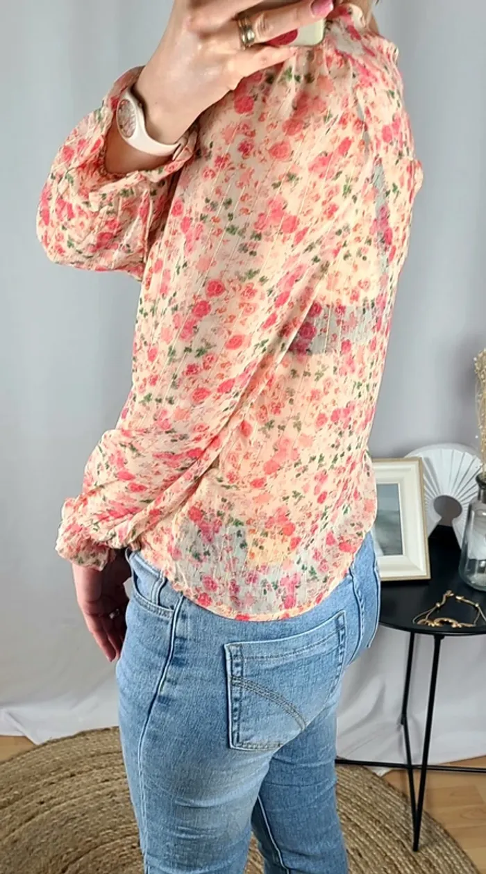 Blouse légère à fleurs 🌼 XL/42 - Neuve avec étiquette - Plusieurs tailles disponibles - photo numéro 5