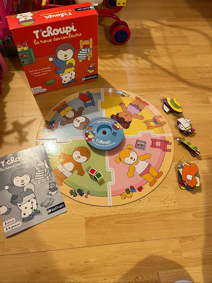 Jeu éducatif la roue des couleurs avec Tchoupi TBE