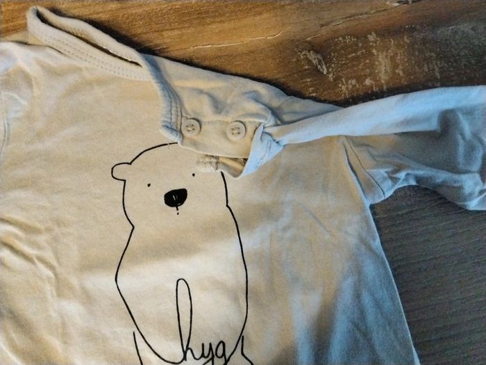 T-shirt ours polaire bébé 3 mois - photo numéro 3