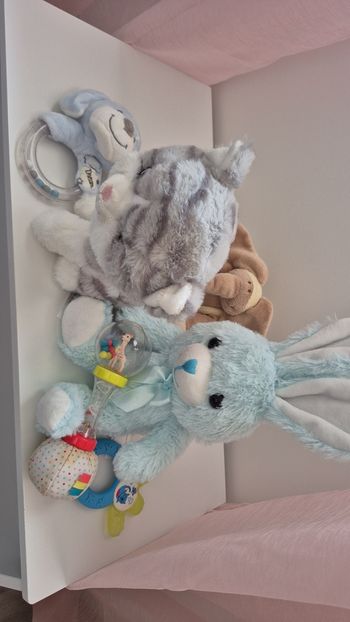 Lot peluches hochet