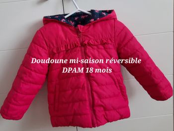 Doudoune réversible mi-saison 18 mois