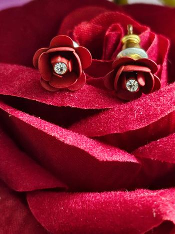 Boucles d oreilles pitons en forme de roses en acier inoxydable