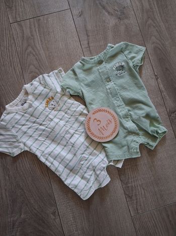 Lot de 2 barboteuses combishort neuf Disney simba roi lion 3 mois