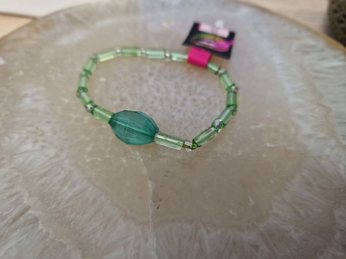 Bracelet Elastique Perles Vertes - photo numéro 8