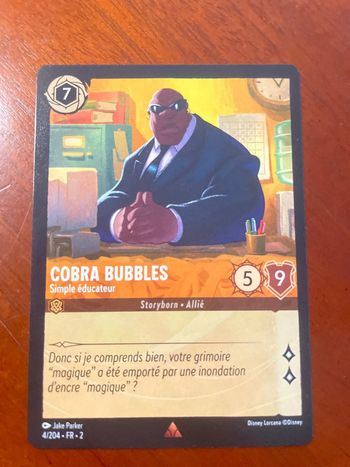 Carte Lorcana - Cobra Bubbles : simple éducateur - 4/204 - FR - 2