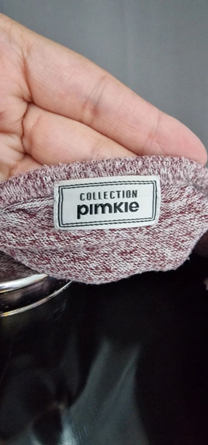 Pull bordeaux chiné - photo numéro 4