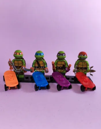 Les tortues ninja - lot de 4 mini figurines au format Lego
