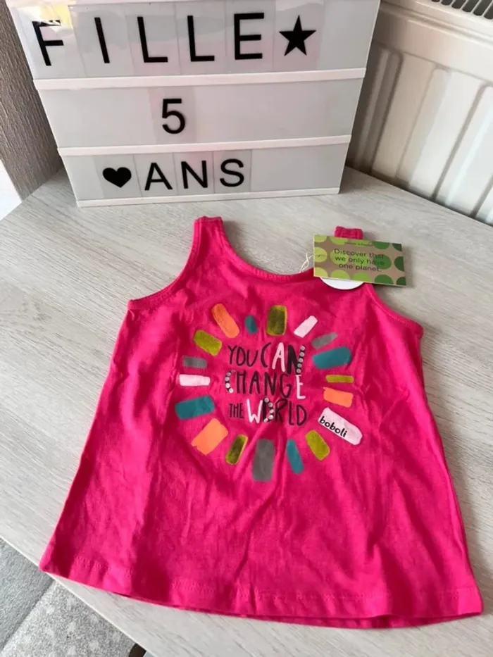 Débardeur neuf Boboli 5 ans Fushia