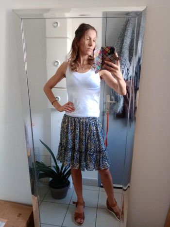 Jupe  s fluide noire et or c21