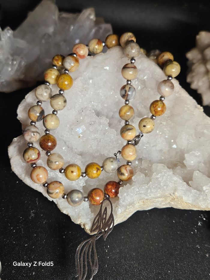 Collier en agate crazy lace 🤩