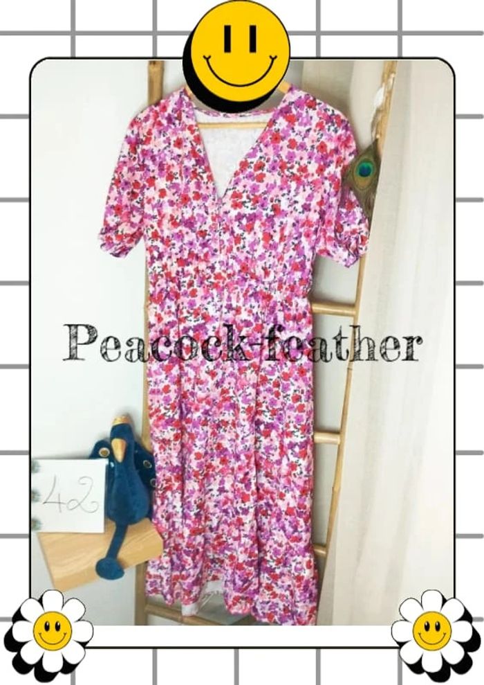 Robe rose fleurie 42