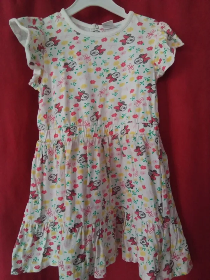 (75)robe Minnie manches courtes 24 mois