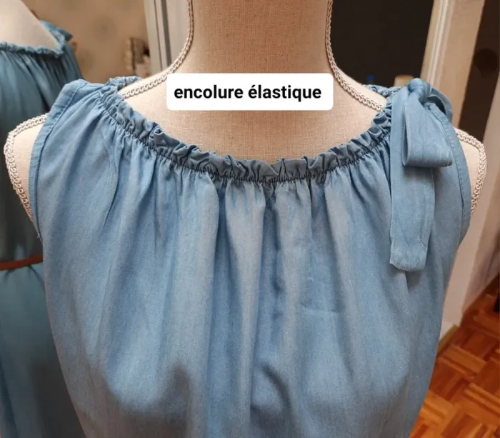 Robe jean avec ceinture T38/40 - photo numéro 3