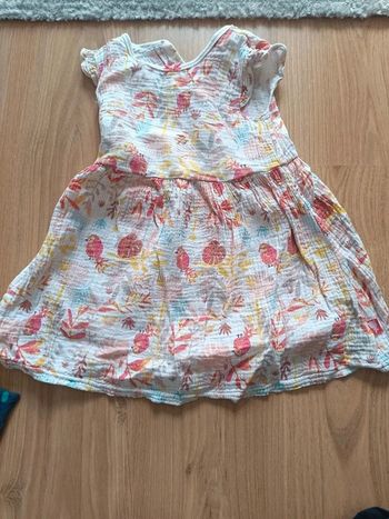 Robe petit béguin en gaz de coton